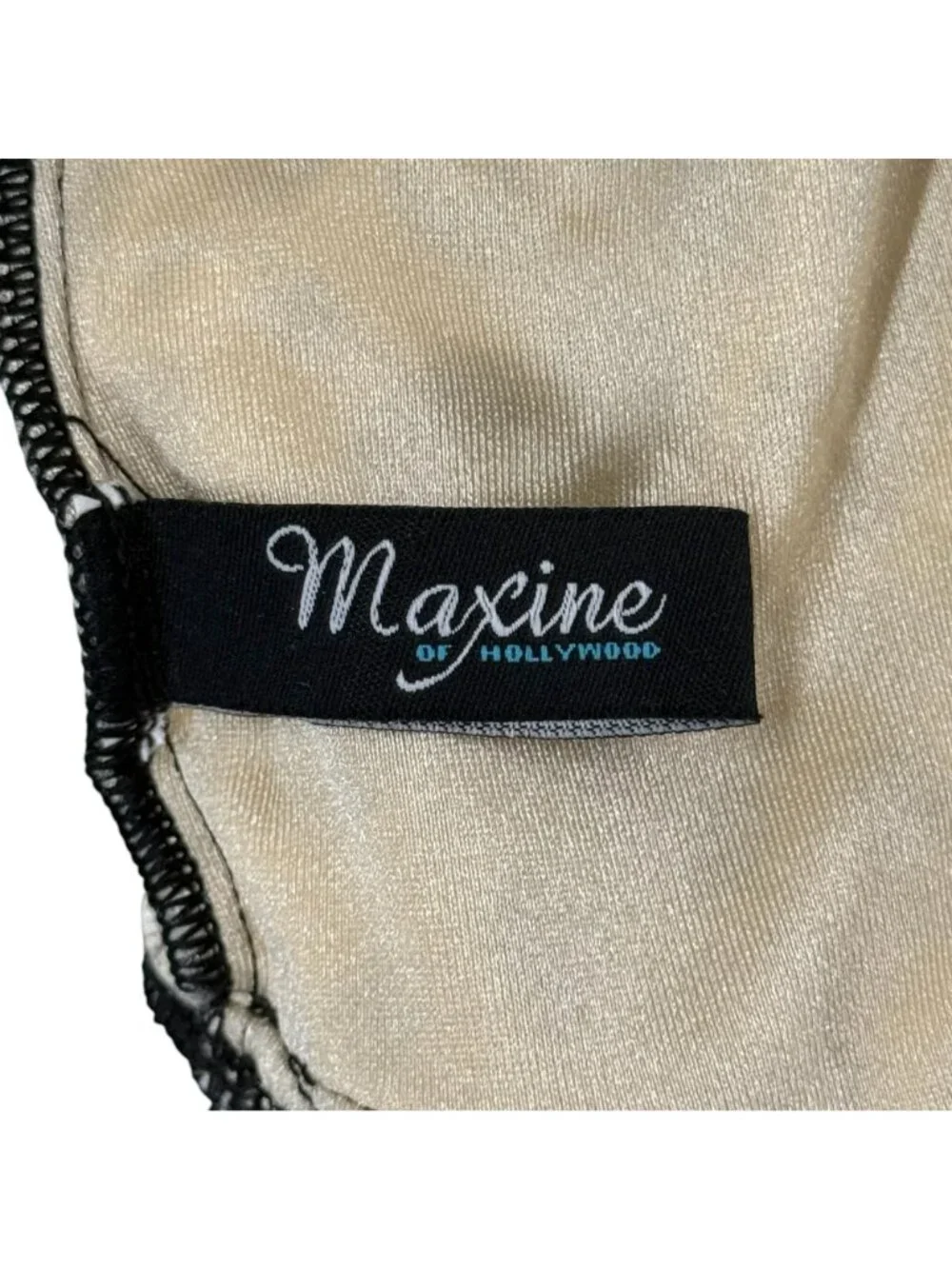 Maxine Womens Tiered Tankini Swim Top 18W Black White Leopard Adjustable Straps